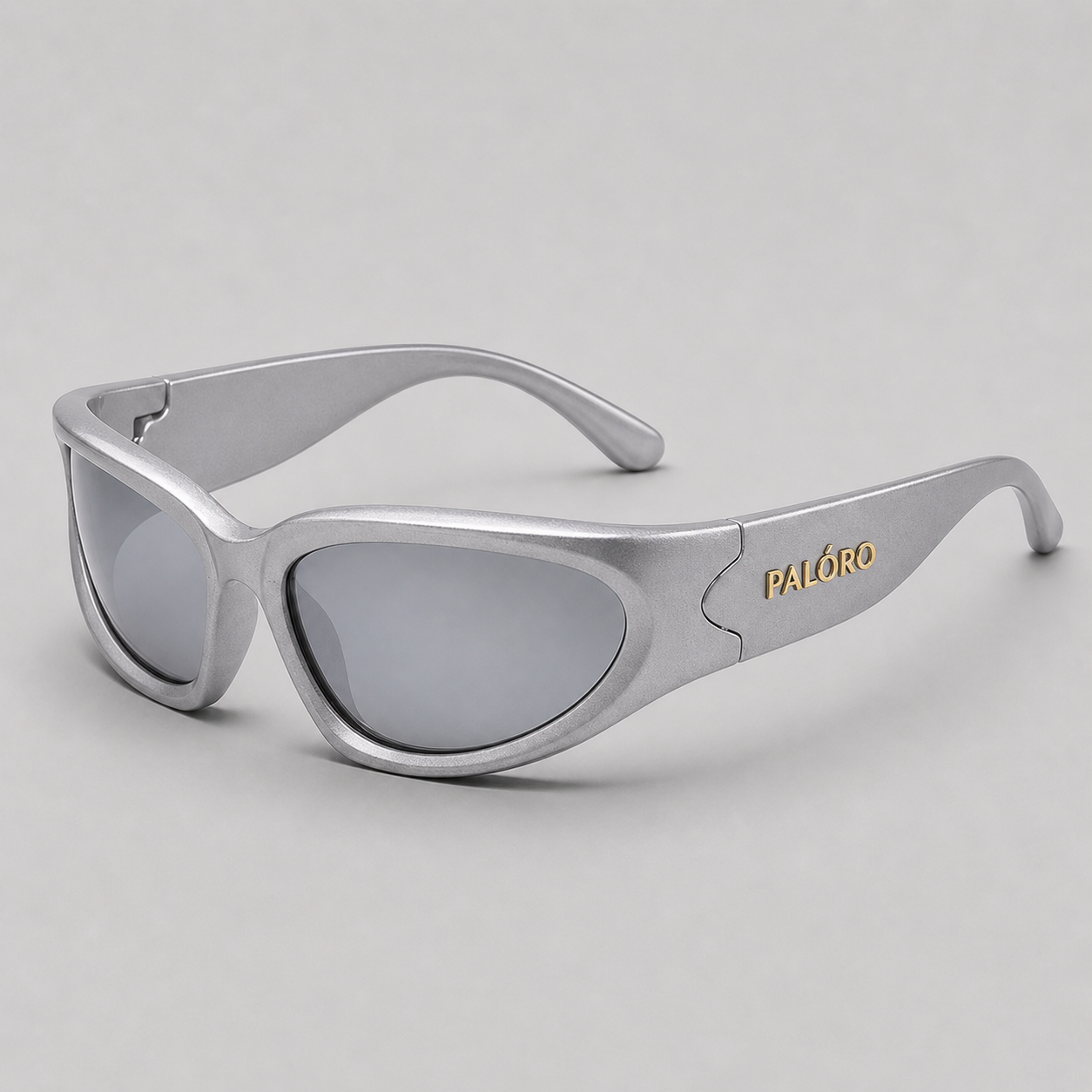 Palóro Monza zonnebril silver zijaanzicht - Italiaans design